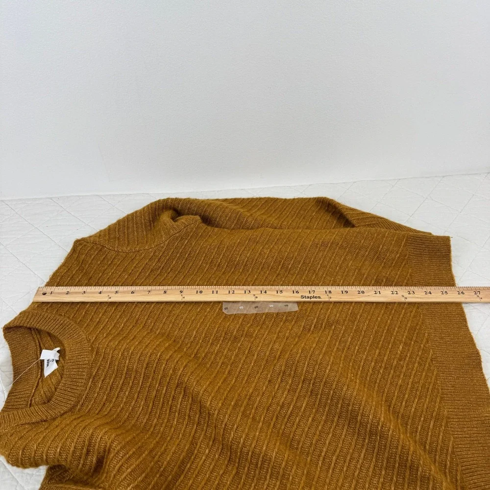 Mode of One Mens Relaxed‎ Fit Diagonal Texture Sweater French Vicuna Brown Small